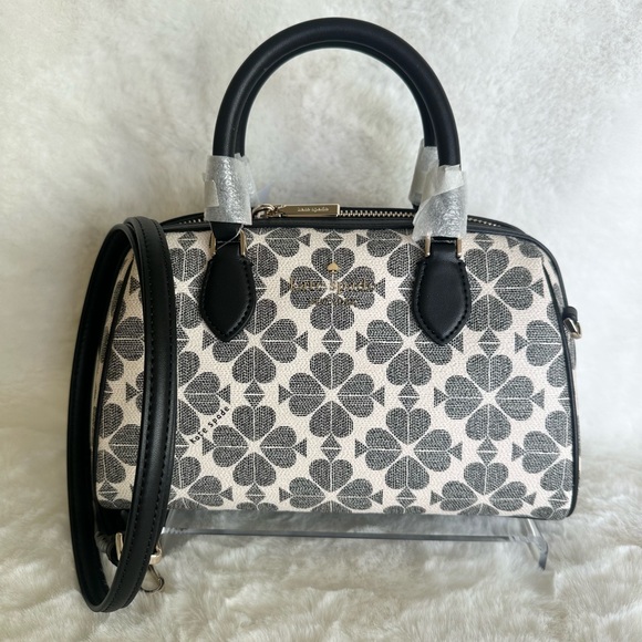 Kate Spade Flower Black Multi Small Satchel